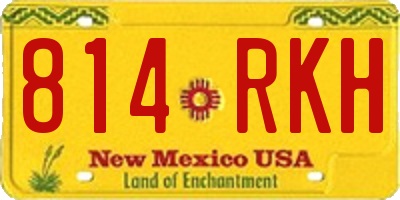 NM license plate 814RKH