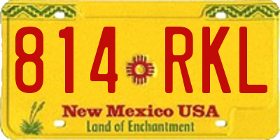 NM license plate 814RKL