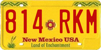 NM license plate 814RKM