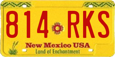 NM license plate 814RKS