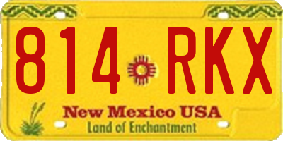 NM license plate 814RKX