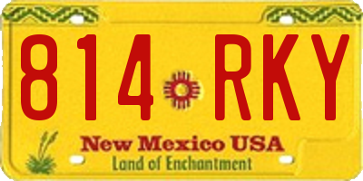 NM license plate 814RKY