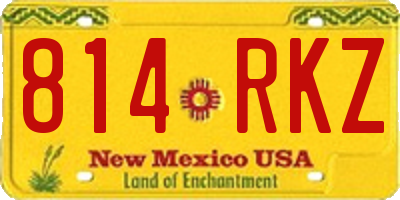 NM license plate 814RKZ