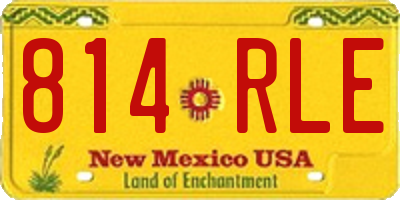 NM license plate 814RLE