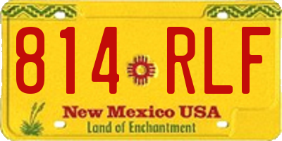 NM license plate 814RLF