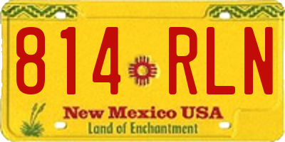 NM license plate 814RLN