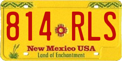 NM license plate 814RLS