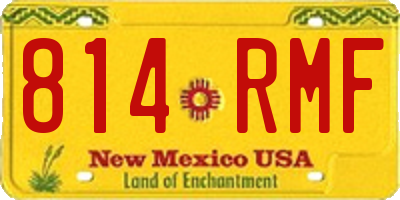 NM license plate 814RMF