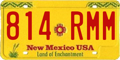 NM license plate 814RMM
