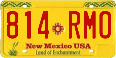NM license plate 814RMO