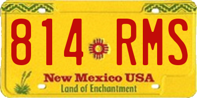 NM license plate 814RMS