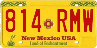 NM license plate 814RMW