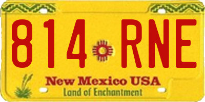 NM license plate 814RNE