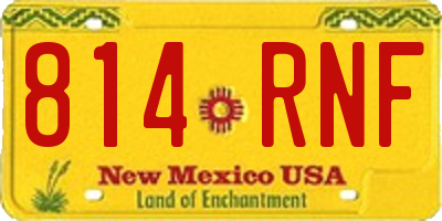 NM license plate 814RNF