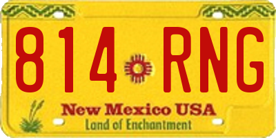 NM license plate 814RNG