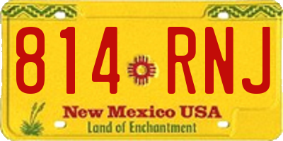 NM license plate 814RNJ