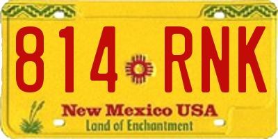 NM license plate 814RNK