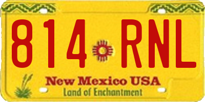 NM license plate 814RNL