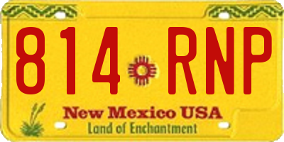 NM license plate 814RNP