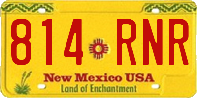 NM license plate 814RNR