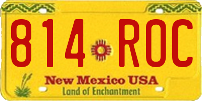 NM license plate 814ROC