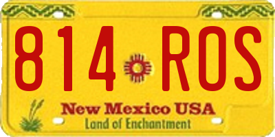 NM license plate 814ROS