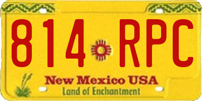 NM license plate 814RPC