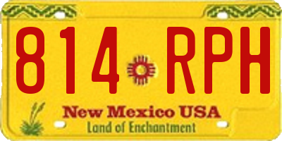NM license plate 814RPH
