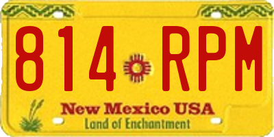 NM license plate 814RPM
