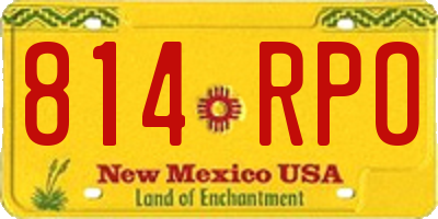 NM license plate 814RPO