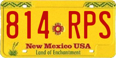NM license plate 814RPS