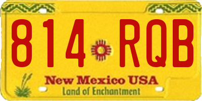 NM license plate 814RQB