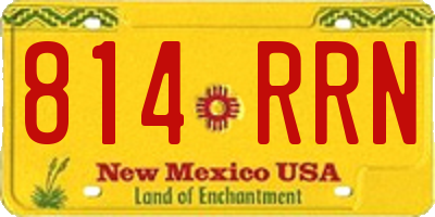 NM license plate 814RRN