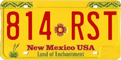 NM license plate 814RST