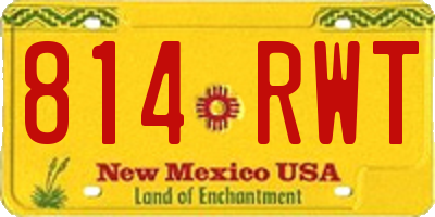 NM license plate 814RWT