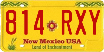 NM license plate 814RXY