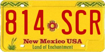 NM license plate 814SCR