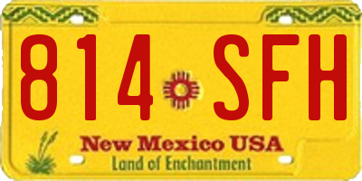 NM license plate 814SFH
