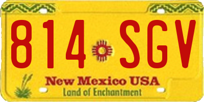 NM license plate 814SGV