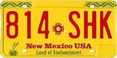 NM license plate 814SHK