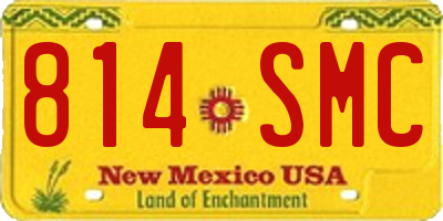 NM license plate 814SMC