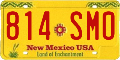 NM license plate 814SMO