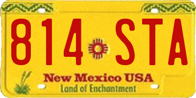 NM license plate 814STA