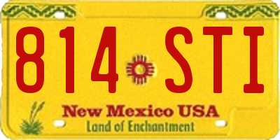 NM license plate 814STI