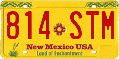 NM license plate 814STM