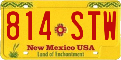 NM license plate 814STW