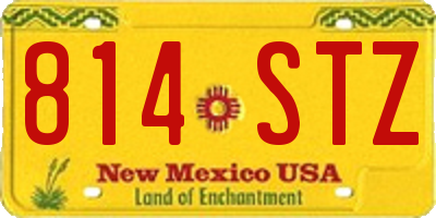 NM license plate 814STZ