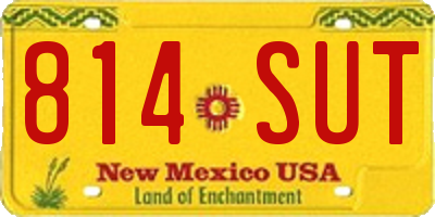 NM license plate 814SUT