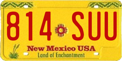 NM license plate 814SUU