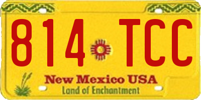 NM license plate 814TCC